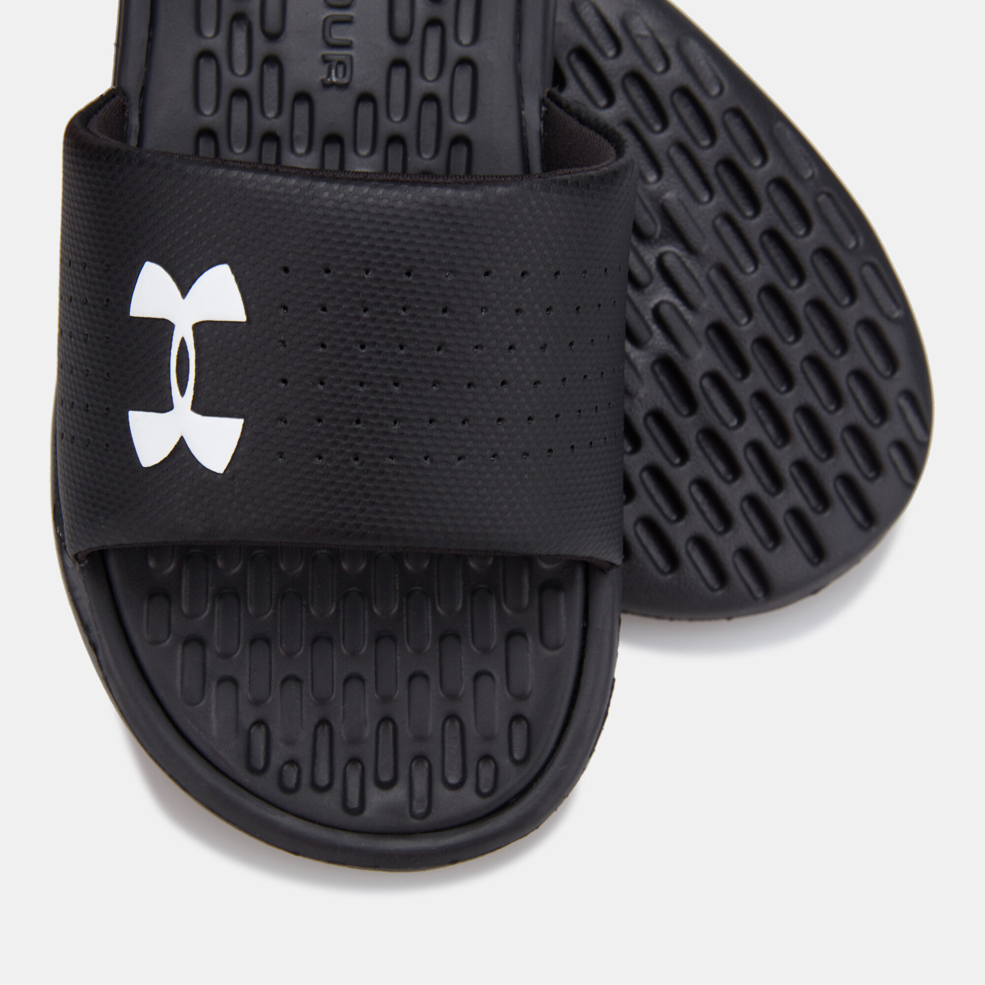 Under armour playmaker slides hot sale