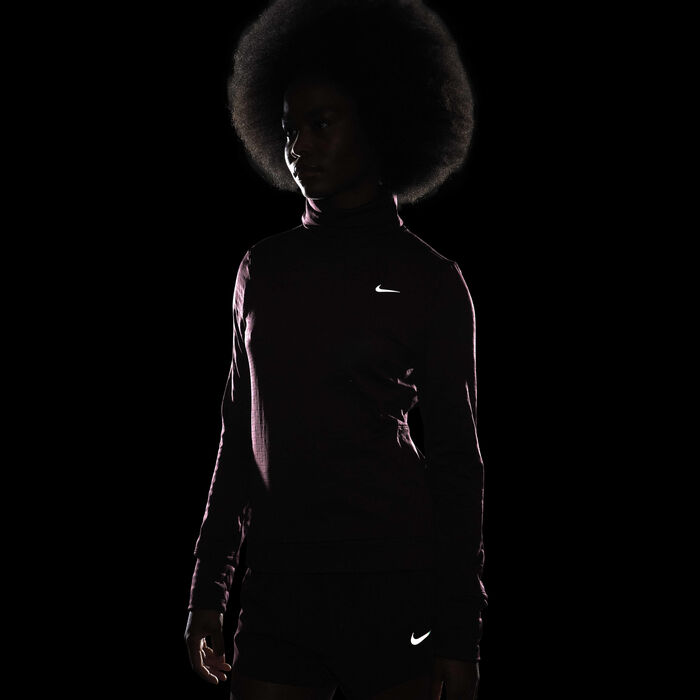 Nike Women's Therma-FIT Swift Element Running Top Brown Nike Women's Therma-FIT Swift Element Running Top Brown image number 7