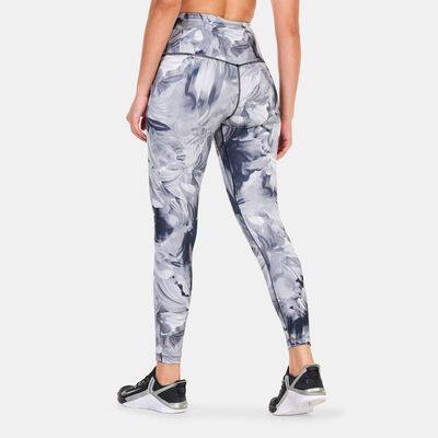 Nike Women's Dri-FIT One 7/8 Allover Print Leggings Grey Nike Women's Dri-FIT One 7/8 Allover Print Leggings Grey