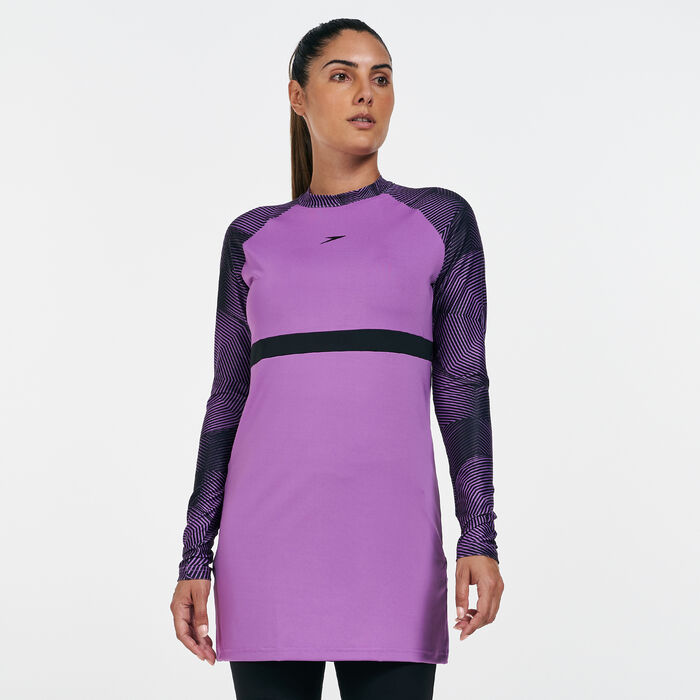 Speedo Women's Pulse 2 Piece Full Body Swimsuit Purple Speedo Women's Pulse 2 Piece Full Body Swimsuit Purple image number 0