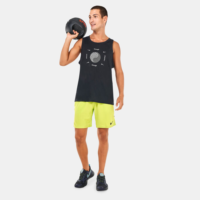 Nike Men's Yoga Dri-FIT Graphic Tank Top Black image number 2
