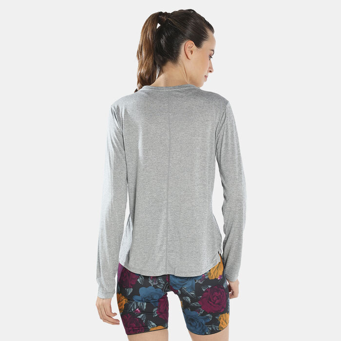 Nike Women's Dri-FIT One T-Shirt Grey Nike Women's Dri-FIT One T-Shirt Grey image number 1