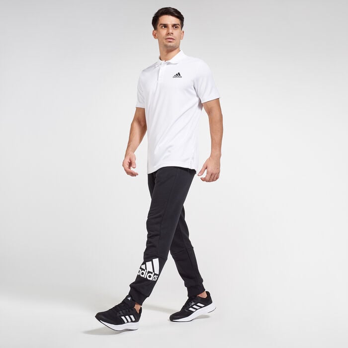 adidas Men's Designed 2 Move 3-Stripes Polo T-Shirt White adidas Men's Designed 2 Move 3-Stripes Polo T-Shirt White image number 2