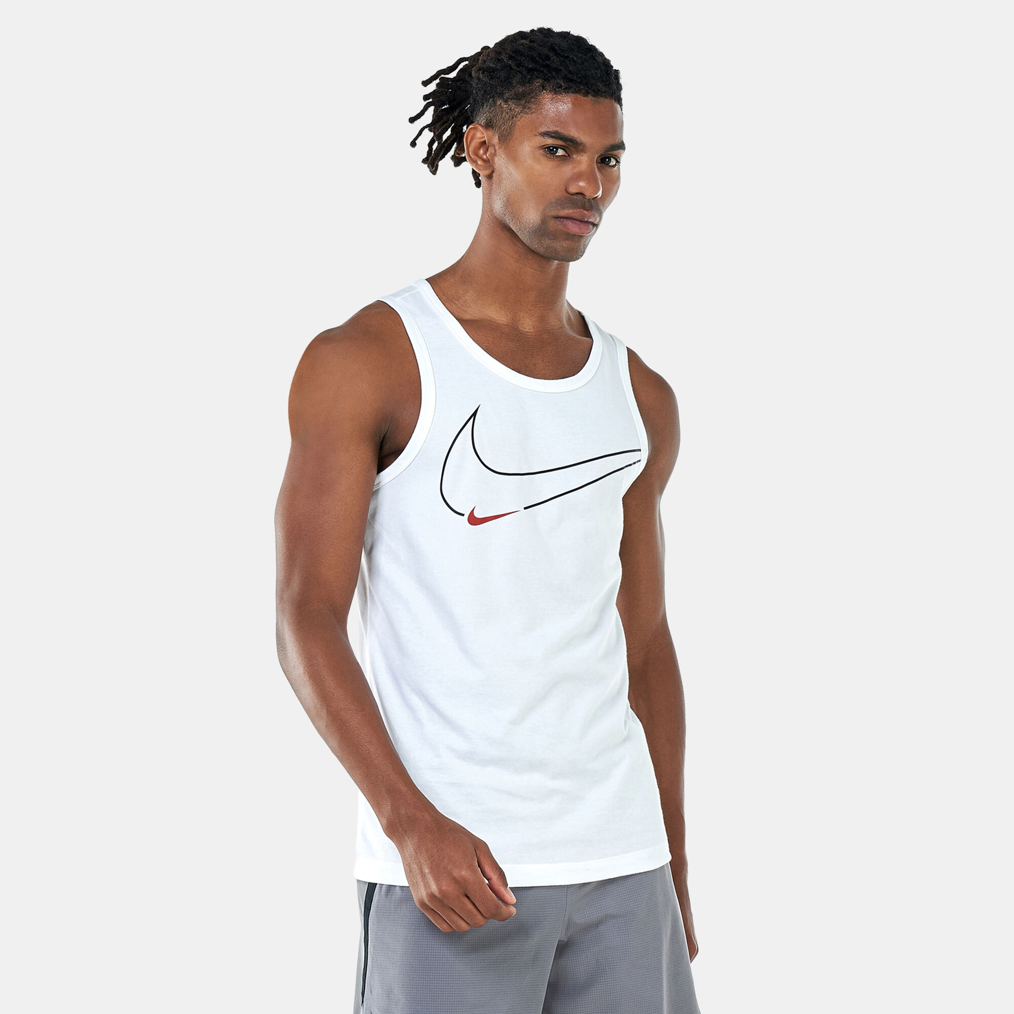 Men s Dri FIT Graphic Training Tank Top White Nike in KSA SSS