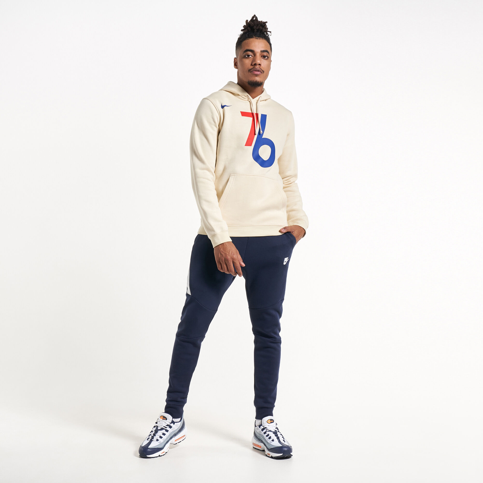 76ers cream hoodie clearance