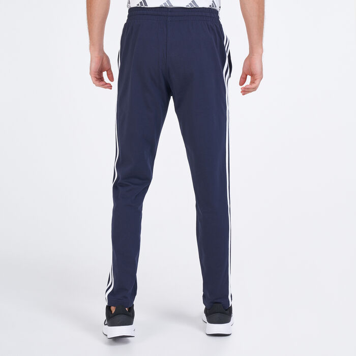 adidas Men's 3-Stripes Essentials Tapered Pants Blue adidas Men's 3-Stripes Essentials Tapered Pants Blue image number 1