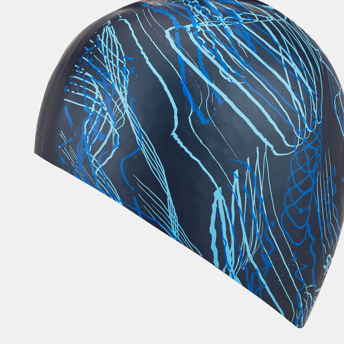 Speedo Long Hair Printed Swimming Cap Multi-Color Speedo Long Hair Printed Swimming Cap Multi-Color image number 2