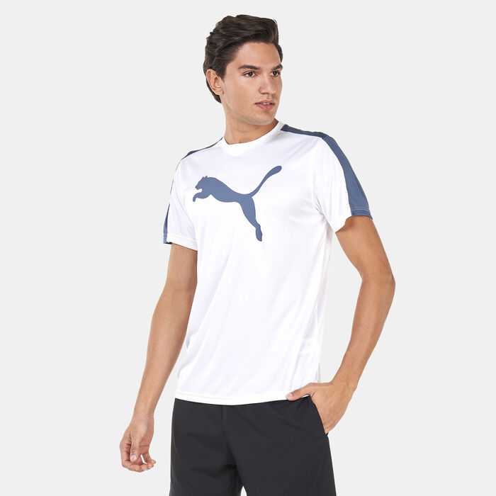 PUMA Men's Fit Commercial Logo Training T-Shirt White PUMA Men's Fit Commercial Logo Training T-Shirt White image number 0