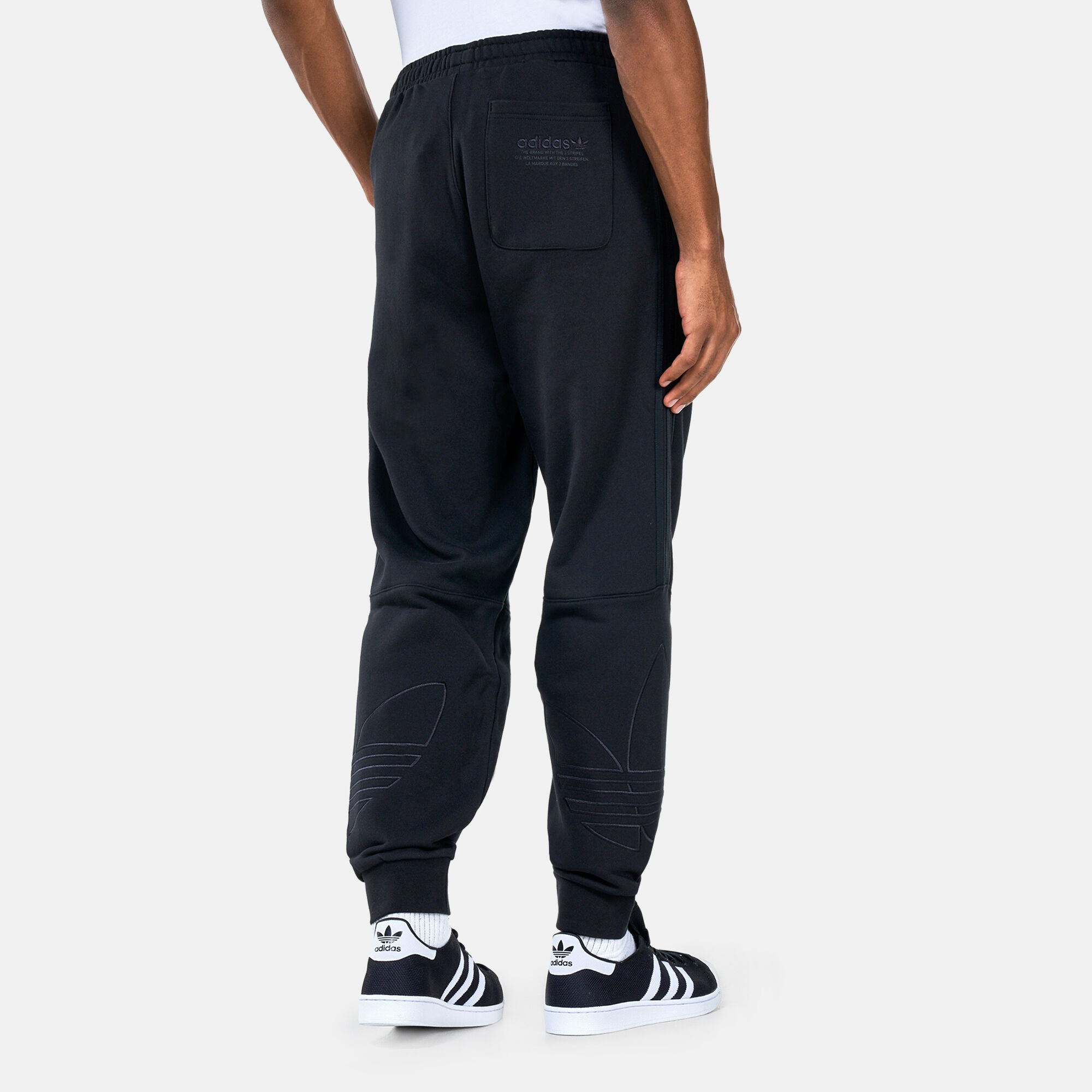 Buy adidas Originals Men s Graphics Tricolor Sweatpants Black in