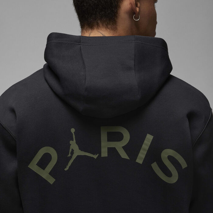 Jordan Men's Paris Saint-Germain Fleece Hoodie Black Jordan Men's Paris Saint-Germain Fleece Hoodie Black image number 4