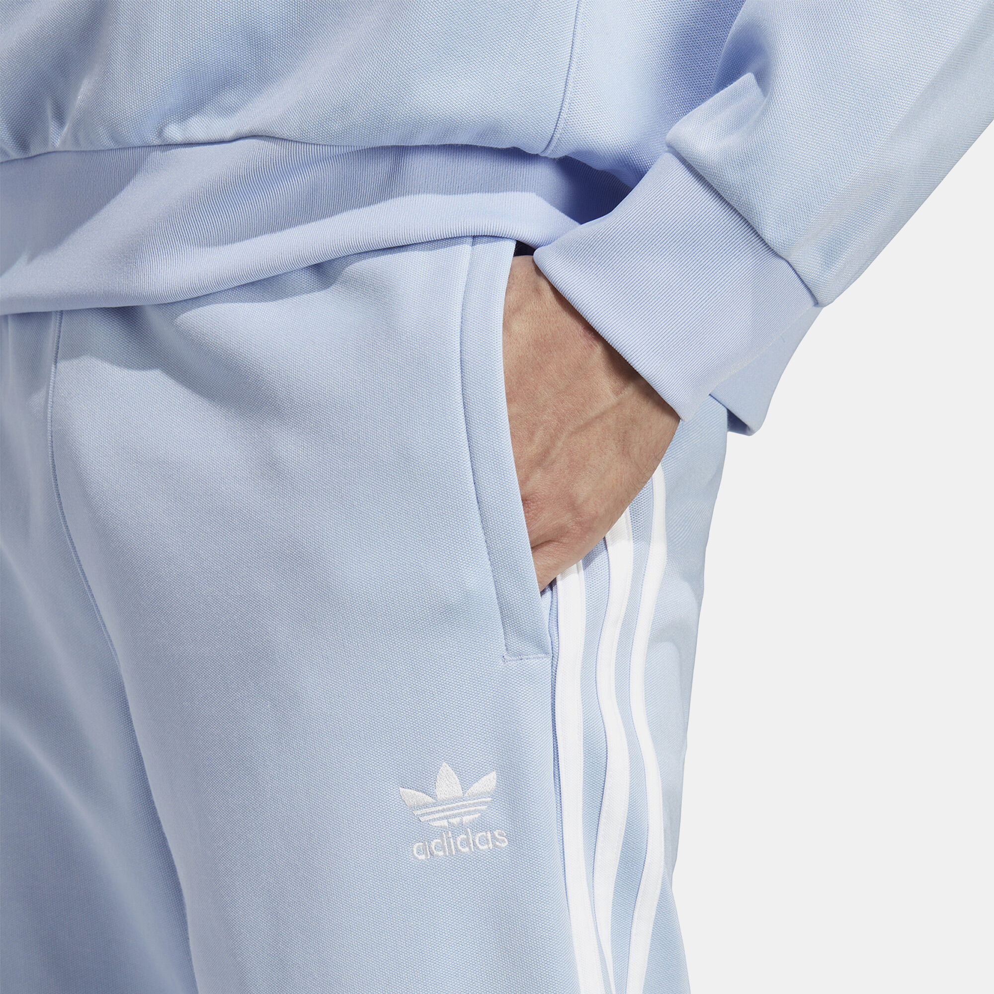 Ash blue adidas pants store