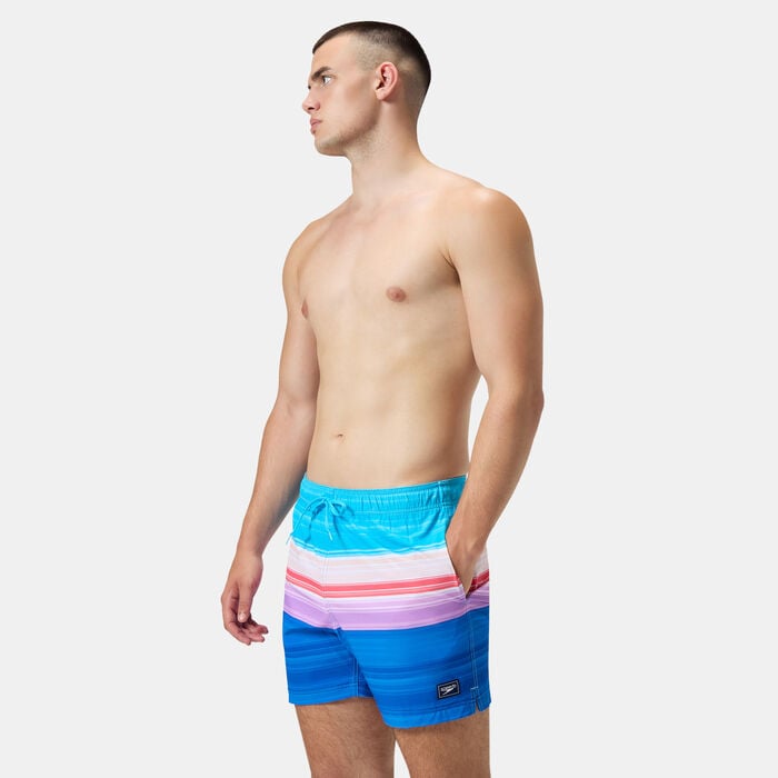 Speedo Men's Printed Redondo Edge Swimming Shorts Blue Speedo Men's Printed Redondo Edge Swimming Shorts Blue image number 0