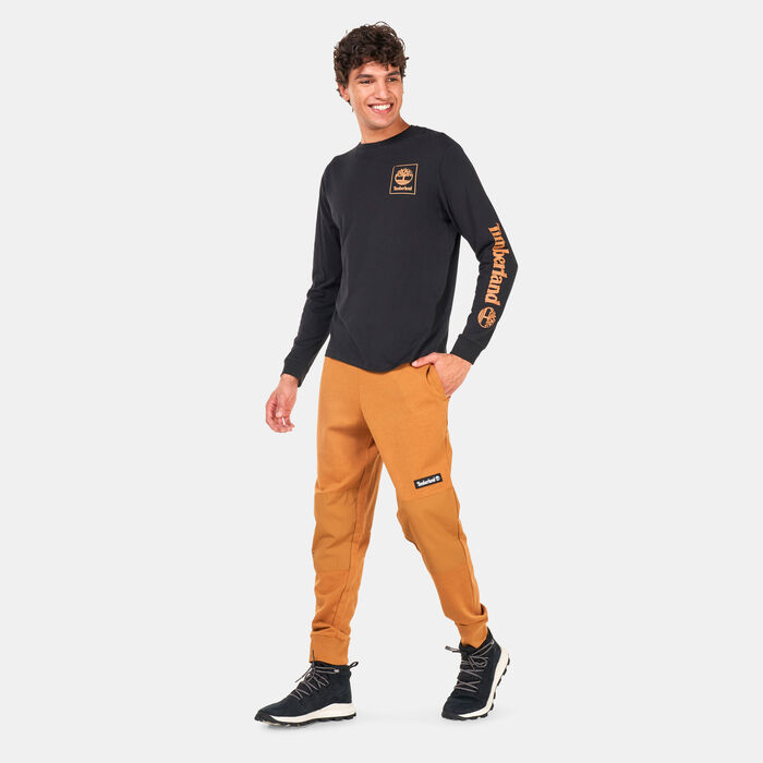 Timberland Men's Heavyweight Mixed Media Sweatpants yellow Timberland Men's Heavyweight Mixed Media Sweatpants yellow image number 2
