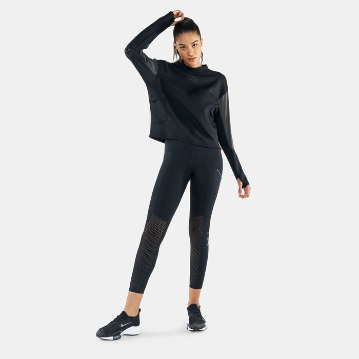 Nike Women's Dri-FIT Run Division Top Black Nike Women's Dri-FIT Run Division Top Black image number 2