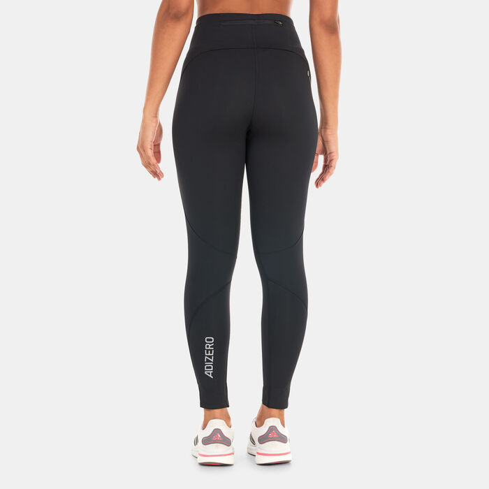 adidas Women's Adizero Running 7/8 Leggings Black image number 1