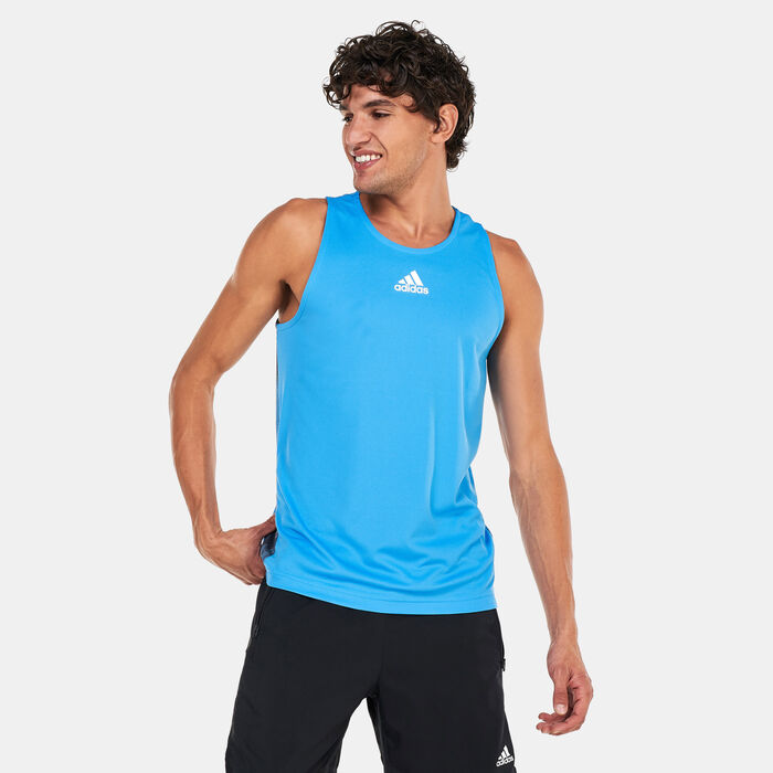 adidas Men's AEROREADY HIIT Graphic Training Tank Top Blue adidas Men's AEROREADY HIIT Graphic Training Tank Top Blue image number 0