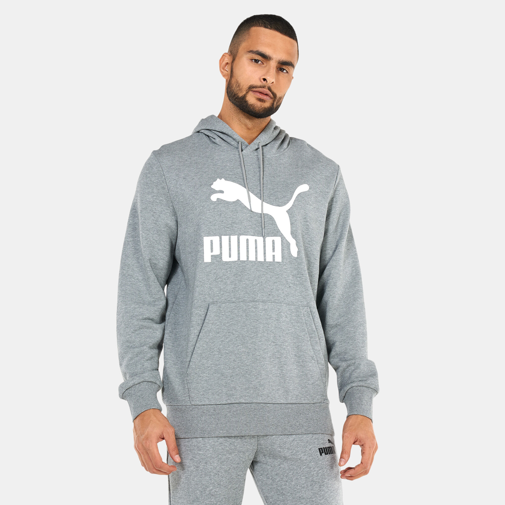 Buy PUMA Men s Classics Logo Hoodie Grey in KSA SSS
