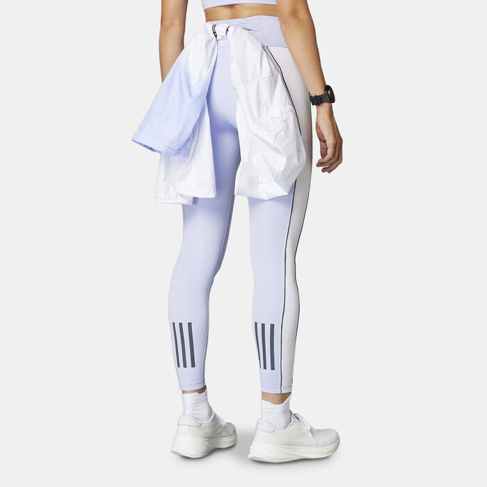 adidas Women's Own the Run Colorblock Leggings Blue adidas Women's Own the Run Colorblock Leggings Blue image number 4
