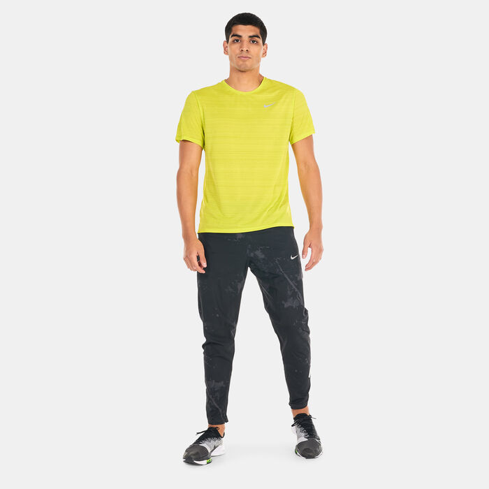 Nike Men's Dri-FIT Miler Running Top Green image number 2