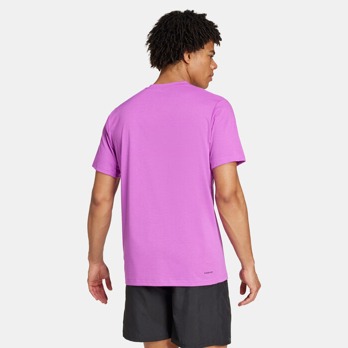 adidas Men's Train Essentials Comfort Training T-Shirt Purple adidas Men's Train Essentials Comfort Training T-Shirt Purple image number 1