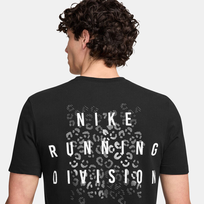 Nike Men's Dri-FIT Running T-Shirt Black Nike Men's Dri-FIT Running T-Shirt Black image number 2