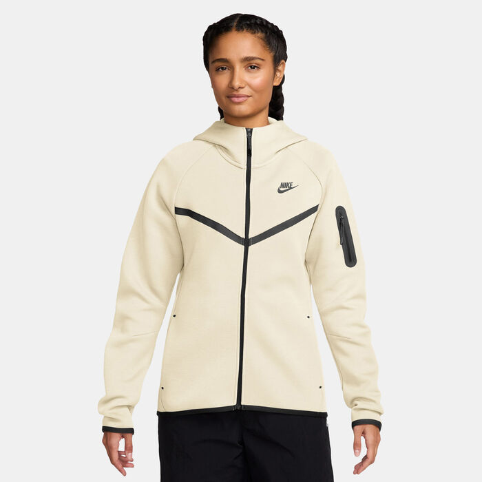Nike Women's Sportswear Tech Fleece Windrunner Full-Zip Hoodie Ivory Nike Women's Sportswear Tech Fleece Windrunner Full-Zip Hoodie Ivory image number 0