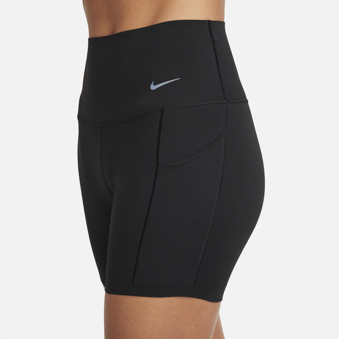 Nike Women's Universa Medium-Support Biker Shorts Black Nike Women's Universa Medium-Support Biker Shorts Black image number 3