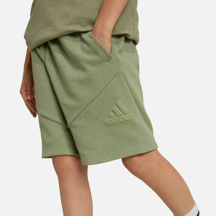 adidas Kids' Future Icons Logo Shorts Green image number 3