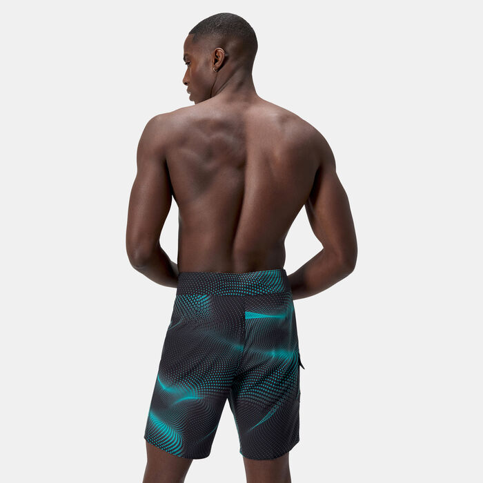 Speedo Men's Lookout Print Board Swimming Shorts Green image number 1