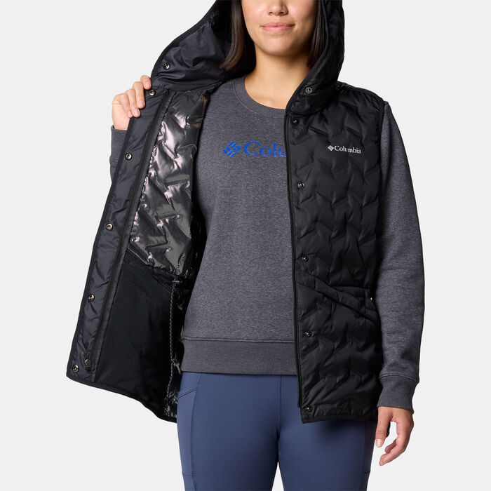 Columbia Women's Delta Ridge II Down Hooded Hiking Vest Black Columbia Women's Delta Ridge II Down Hooded Hiking Vest Black image number 2