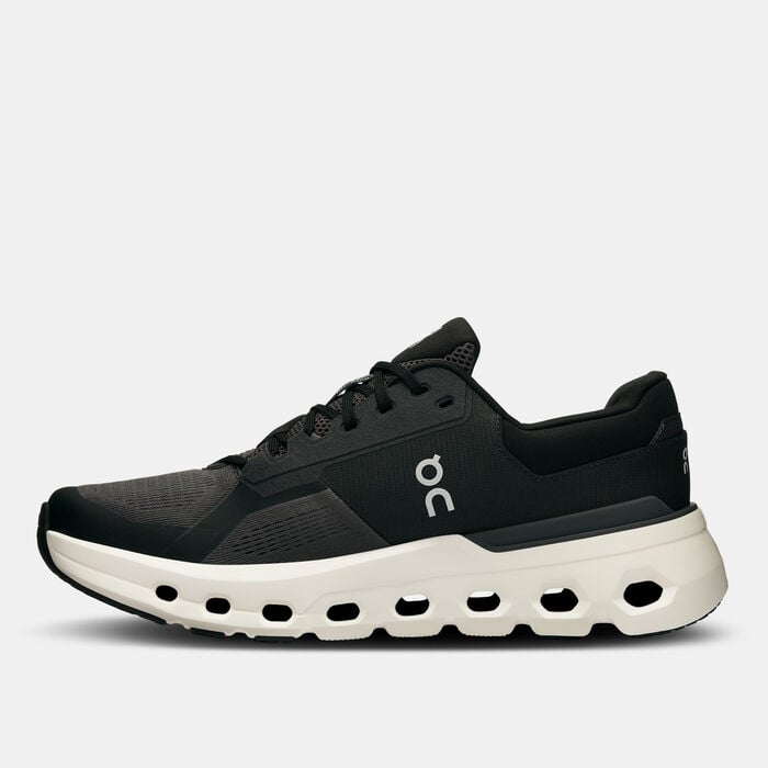 On Men's Cloudrunner 2 Wide Running Shoes Black On Men's Cloudrunner 2 Wide Running Shoes Black image number 2