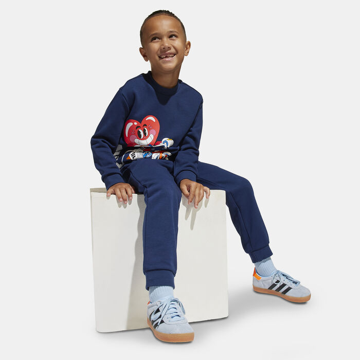 adidas Originals Kids' Sweatshirt and Pants Set Blue image number 2