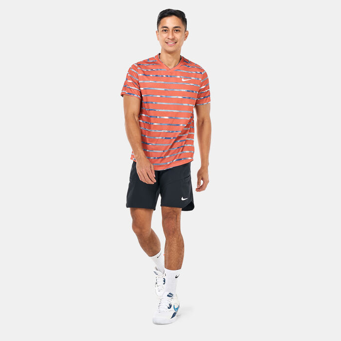 Nike Men's Court Dri-FIT Victory Print Tennis T-Shirt Pink Nike Men's Court Dri-FIT Victory Print Tennis T-Shirt Pink image number 2