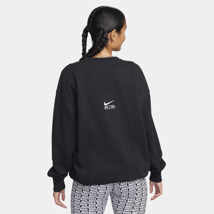 Nike Women's Air Over-Oversized Sweatshirt Black Nike Women's Air Over-Oversized Sweatshirt Black image number 1