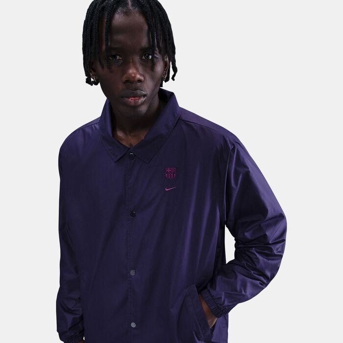 Nike Men's FC Barcelona Coaches' Jacket Purple Nike Men's FC Barcelona Coaches' Jacket Purple image number 5