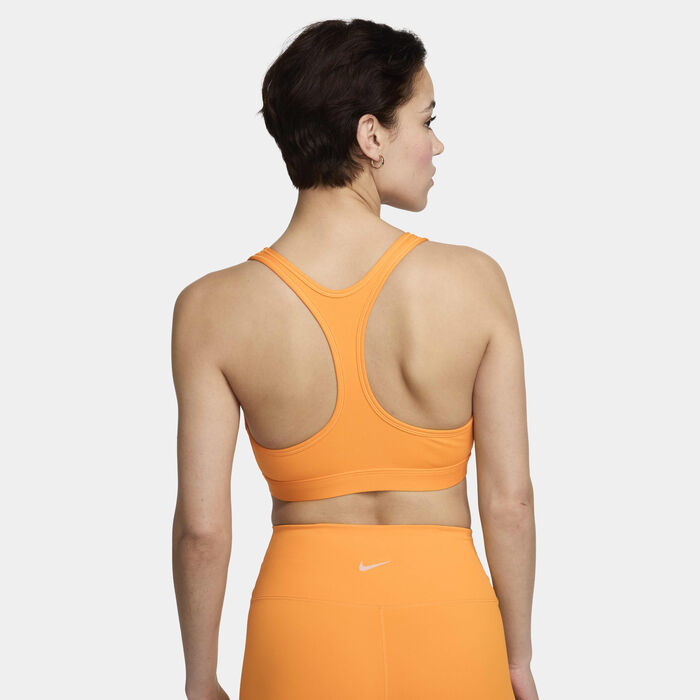 Nike Women's Swoosh Light-Support Training Sports Bra Orange Nike Women's Swoosh Light-Support Training Sports Bra Orange image number 1