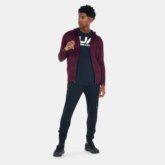 Under Armour Men's Armour Fleece® Full-Zip Hoodie Red Under Armour Men's Armour Fleece® Full-Zip Hoodie Red image number 2