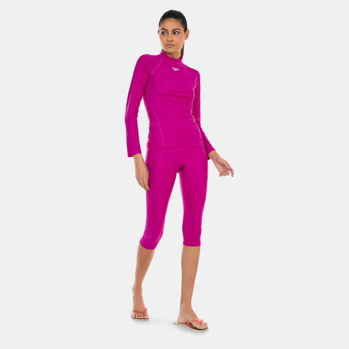 Speedo Women's Long Sleeve Rashguard Purple image number 2