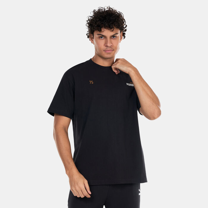 PUMA Men's 75 Logo Celebration T-Shirt Black image number 0