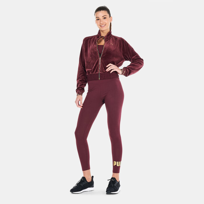 PUMA Women's Essentials+ Metallic Leggings Red PUMA Women's Essentials+ Metallic Leggings Red image number 2