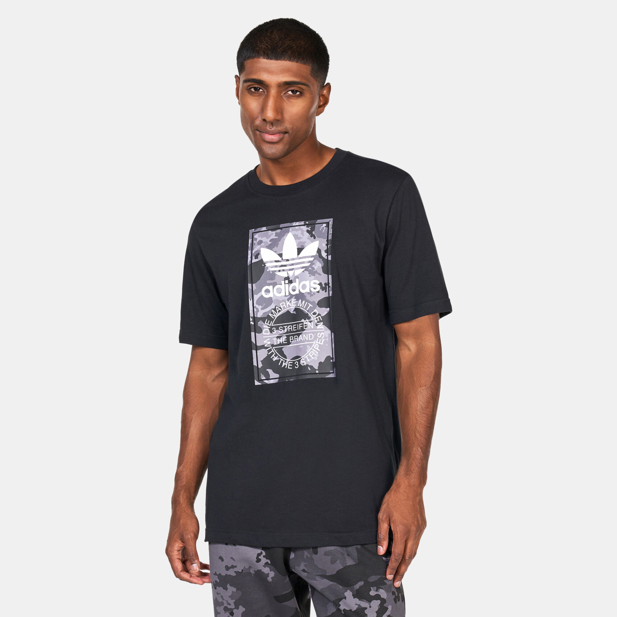 Adidas tongue shop label tee