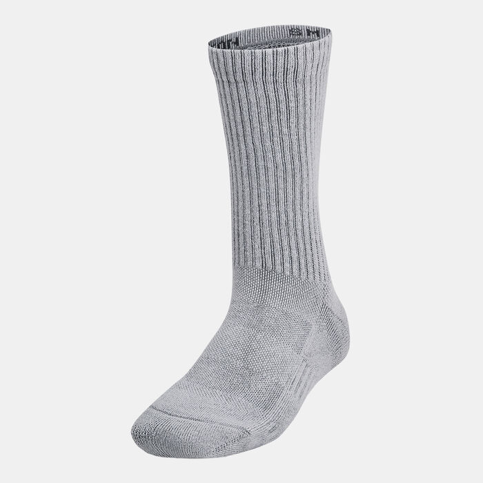Under Armour Kids' Training Cotton Crew Socks (6 Pairs) Grey Under Armour Kids' Training Cotton Crew Socks (6 Pairs) Grey image number 2