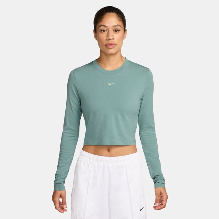 Nike Women's Sportswear Chill Knit Crop Top Grey Nike Women's Sportswear Chill Knit Crop Top Grey image number 0