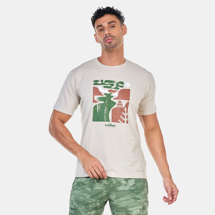 Columbia Men's Sun Trek™ Short Sleeve Graphic T-Shirt Brown Columbia Men's Sun Trek™ Short Sleeve Graphic T-Shirt Brown image number 0