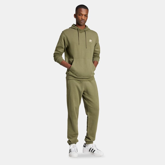 adidas Originals Men's Trefoil Essentials Hoodie Green adidas Originals Men's Trefoil Essentials Hoodie Green image number 2