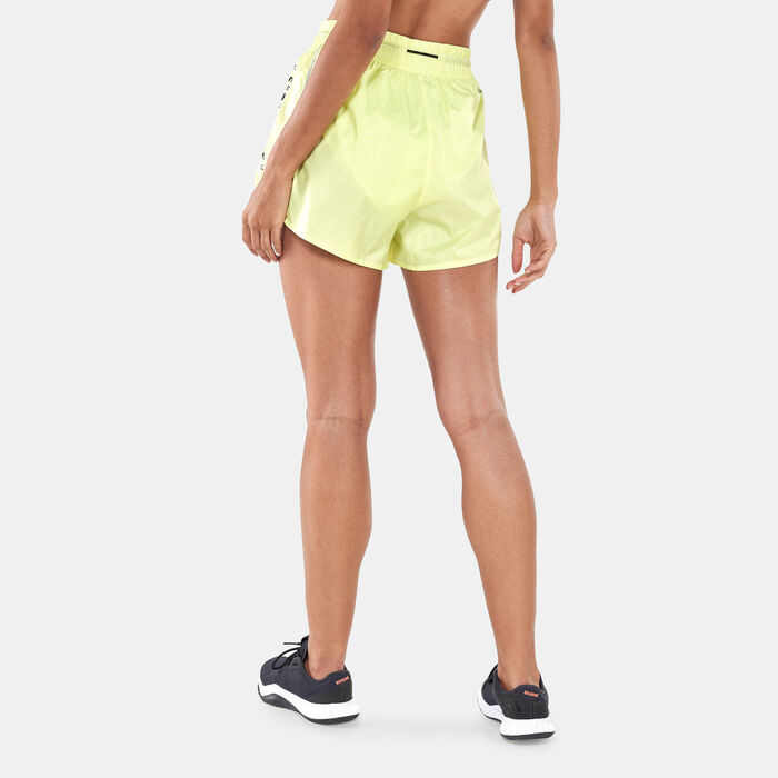 adidas Women's x Karlie Kloss Running Graphic Shorts yellow adidas Women's x Karlie Kloss Running Graphic Shorts yellow image number 1
