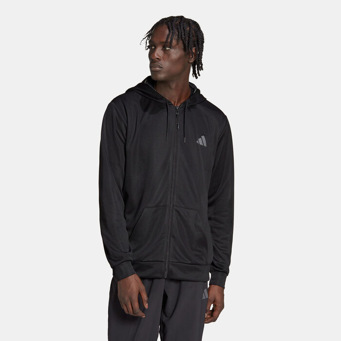 adidas Men's Train Essentials Seasonal Training Full-Zip Jacket Black adidas Men's Train Essentials Seasonal Training Full-Zip Jacket Black image number 0