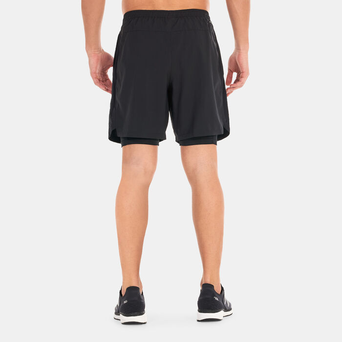 New Balance Men's Printed Accelerate Pacer 7-inch 2-in-1 Shorts Black New Balance Men's Printed Accelerate Pacer 7-inch 2-in-1 Shorts Black image number 1