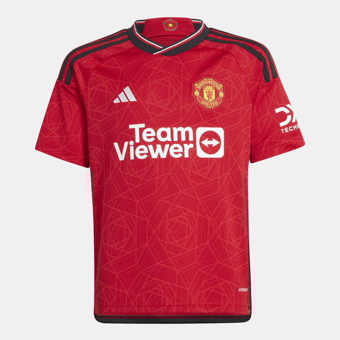 adidas Kids' Manchester United Home Jersey - 2023/24 Red adidas Kids' Manchester United Home Jersey - 2023/24 Red image number 0