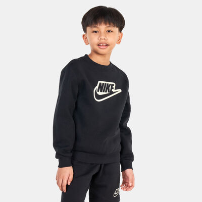 Nike Kids' Sportswear Club+ Crewneck Create Sweatshirt Black